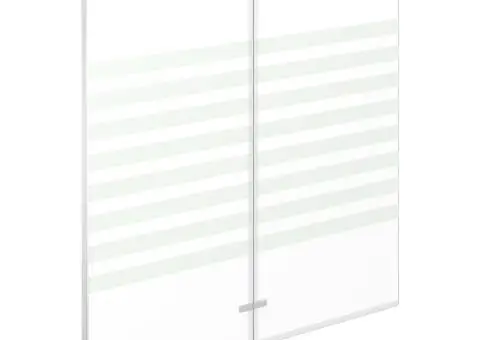 Cabină de baie, 120 x 140 cm, sticlă securizată, dungi - 4/5