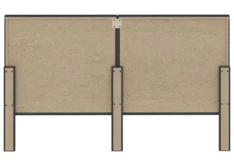 Tăblie capitonată, gri închis, 160 x 200 cm, material textil - 5/5