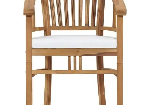 Scaune de grădină cu perne, 2 buc., lemn masiv de tec - 3/5