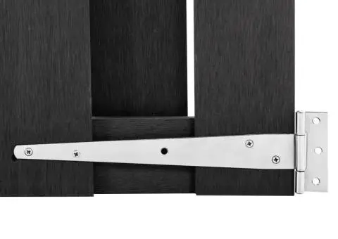 Poartă de grădină, gri, 100 x 150 cm, WPC - 5/5