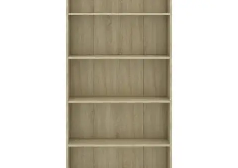 Bibliotecă 5 rafturi stejar sonoma 80x24x175 cm, lemn prelucrat - 4/5
