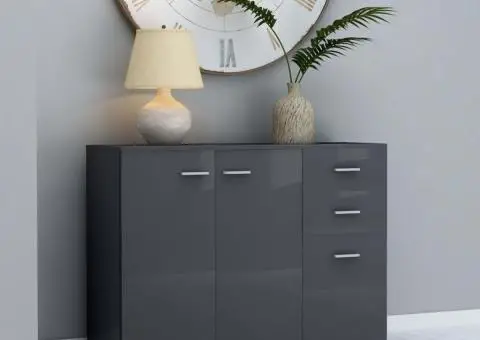 Dulap, gri extralucios, 105 x 30 x 75 cm, lemn prelucrat - 1/5