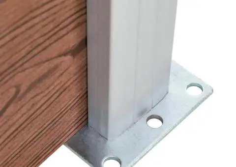 Panou de gard, maro, 95x(105-180) cm, WPC - 5/5