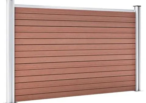 Gard de grădină, maro, 180 x 105 cm, WPC - 3/5