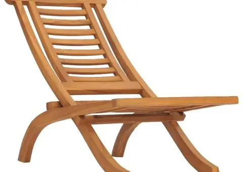 Scaun de grădină pliabil, lemn masiv de tec - 1/5