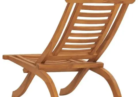 Scaun de grădină pliabil, lemn masiv de tec - 4/5