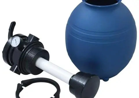 Filtru cu nisip pentru piscină supapă 4 poziții albastru 300 mm - 4/5