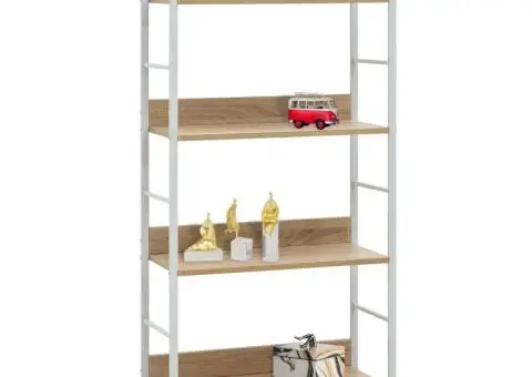 Etajeră cărți 4 rafturi, stejar, 60x27,6x124,5cm lemn prelucrat - 2/5