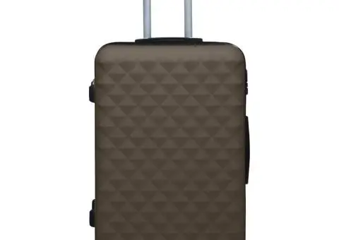 Set de valize cu carcasă rigidă, 3 piese, maro, ABS - 2/5