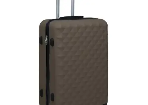 Set de valize cu carcasă rigidă, 3 piese, maro, ABS - 3/5