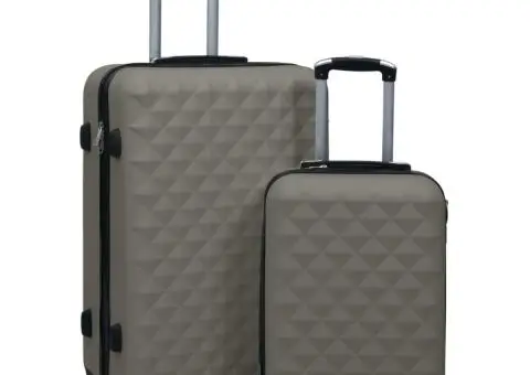 Set de valize cu carcasă rigidă, 2 piese, antracit, ABS - 1/5