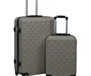 vidaXL Set de valize cu carcasă rigidă, 2 piese, antracit, ABS
