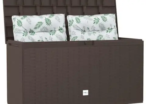 Ladă de depozitare pentru grădină, maro, 114 x 47 x 60 cm - 2/5