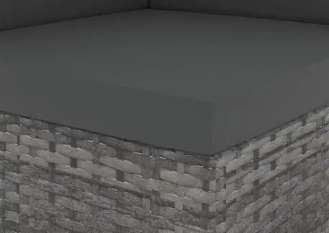 Canapea de colț modulară, gri, poliratan - 5/5