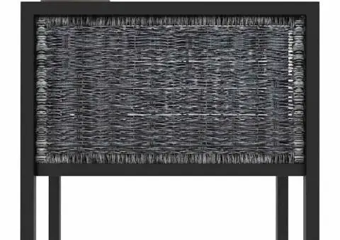 Canapea modulară cu pernă, antracit, poliratan - 3/5