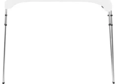 Parasolar barcă Bimini cu 4 arcuri, alb, 243x210x137 cm - 3/5