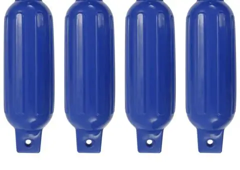 Bară de protecție barcă, 4 buc., albastru, 41x11,5 cm, PVC - 1/5