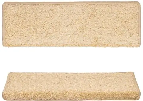 Covorașe de trepte de scară, 15 buc., maro, 65x21x4 cm - 4/5