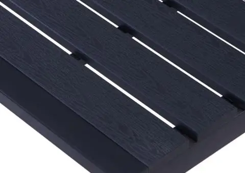 Bancă de grădină, negru, 180 cm, placă PS - 4/5