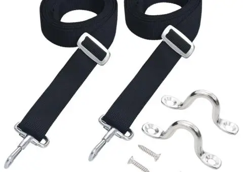 Centuri superioare Bimini, 2 buc., textil & oțel inoxidabil - 1/5