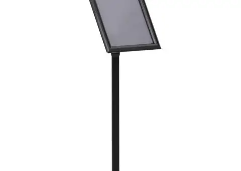 Suport de afiș A4 cu picior, negru, aliaj de aluminiu - 1/5