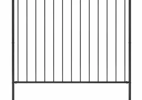 Gard de grădină, negru, 1,7 x 1,5 m, oțel - 1/4