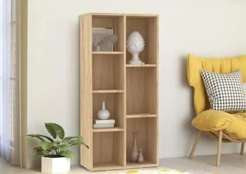 Bibliotecă, stejar Sonoma, 50x25x106 cm, lemn prelucrat - 1/5