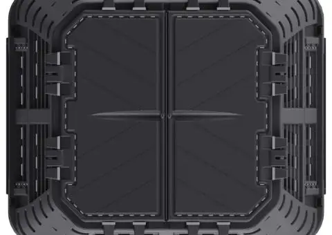 Compostor de grădină, negru, 93,3x93,3x146 cm, 1000 L - 4/5