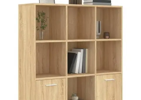 Bibliotecă, stejar Sonoma, 98 x 30 x 98 cm, lemn prelucrat - 4/5