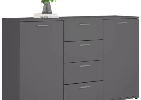 Dulap, gri, 120 x 35,5 x 75 cm, lemn prelucrat - 4/5