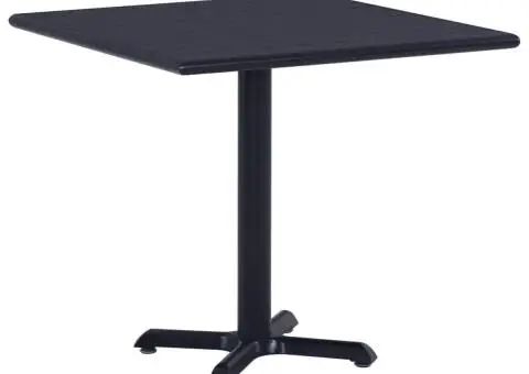 Masă de grădină, negru, 80 x 80 x 75 cm - 1/5