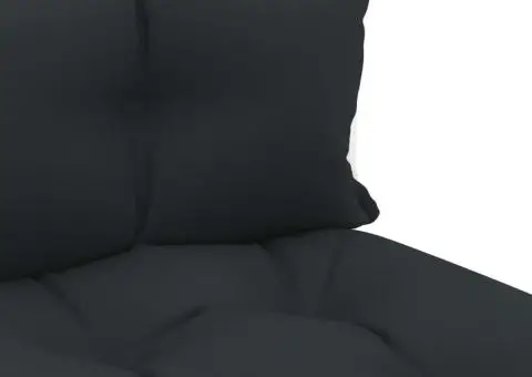 Canapea de grădină din paleți, de mijloc, perne antracit, lemn - 5/5