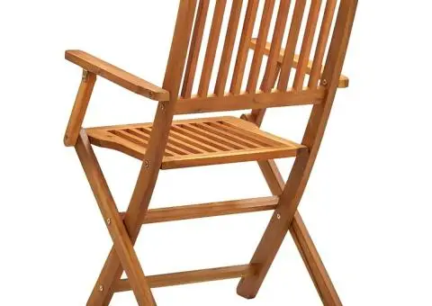 Scaune de exterior pliabile, 2 buc., lemn masiv de acacia - 5/5