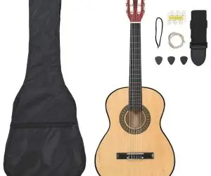 vidaXL Set de chitară clasică de începători, 8 piese, 3/4 36"