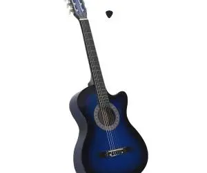 vidaXL Chitară clasică occidentală, 6 corzi, albastru ombre 38"