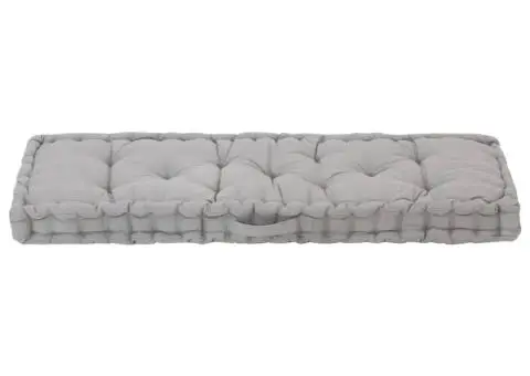 Pernă podea canapea din paleți, gri, 120 x 40 x 7 cm, bumbac - 3/5