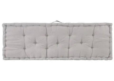 Pernă podea canapea din paleți, gri, 120 x 40 x 7 cm, bumbac - 4/5