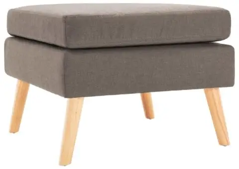 Taburet, gri taupe, material textil - 1/5