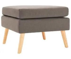 vidaXL Taburet, gri taupe, material textil