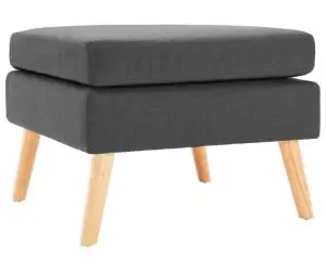 vidaXL Taburet, gri închis, material textil