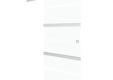 Ușă glisantă, argintiu, 76 x 212 cm, sticlă ESG și aluminiu - 2/5