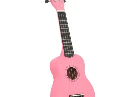 Set ukulele soprano, cu husă, pentru copii, roz, 21" - 2/5