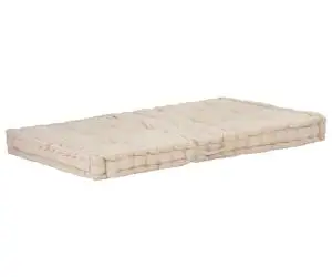 vidaXL Pernă podea canapea din paleți, bej, 120 x 80 x 10 cm, bumbac