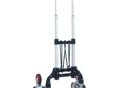 Cărucior pliabil pentru scări, 70 kg, argintiu, aluminiu - 1/5