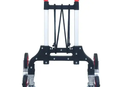 Cărucior pliabil pentru scări, 70 kg, argintiu, aluminiu - 3/5