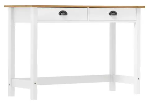 Masă consolă Hill cu 2 sertare, 110x45x74 cm, lemn masiv pin - 1/5