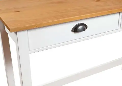 Masă consolă Hill cu 2 sertare, 110x45x74 cm, lemn masiv pin - 5/5