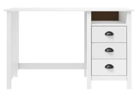 Birou Hill cu 3 sertare, 120x50x74 cm, lemn masiv de pin - 2/5