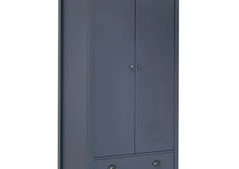 Șifonier cu 2 uși Hill, gri, 89x50x170 cm, lemn masiv pin - 1/5