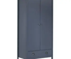 vidaXL Șifonier cu 2 uși Hill, gri, 89x50x170 cm, lemn masiv pin